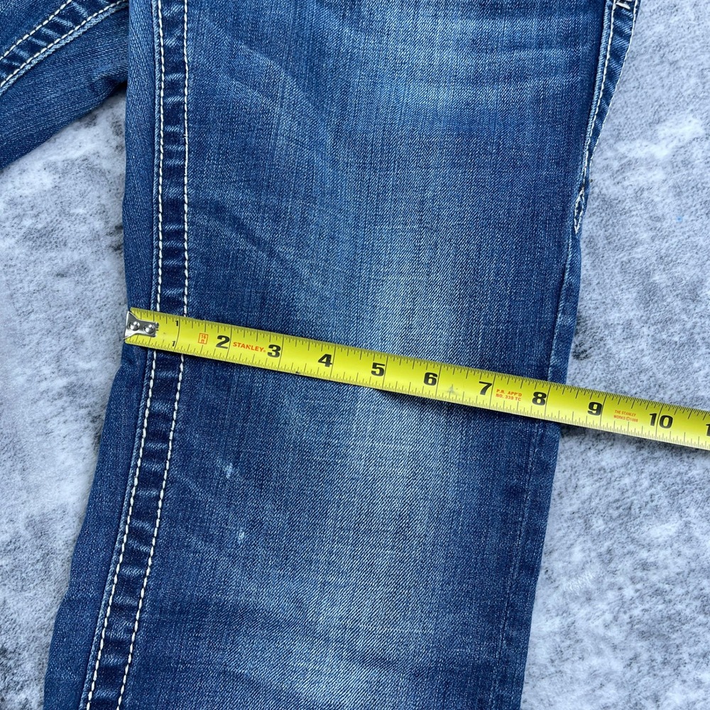 Rock Revival Womens 30 Jen 05 Bootcut Jeans Solid Blue Denim Embellished Y2K - Picture 8 of 16